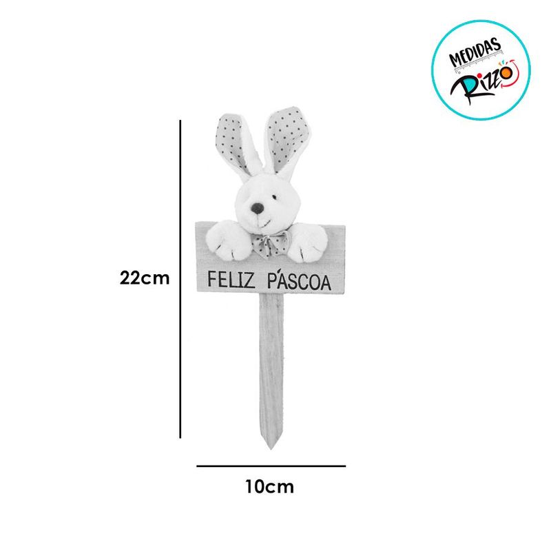 Placa Feliz Páscoa - Laranja - 22cm - 1 unidade - Cromus - Magazine 25