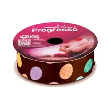Fita de Cetim ECF005TR 22mm - Cor 174 -  Ovos de Páscoa Coloridos -  Rolo 10m - 1 unidade - Fitas Progresso - Magazine 25