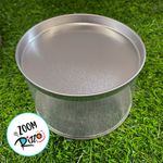 Lata Baixa Redonda com Tampa Prata - 12x7,5cm - 1 unidade - Magazine 25