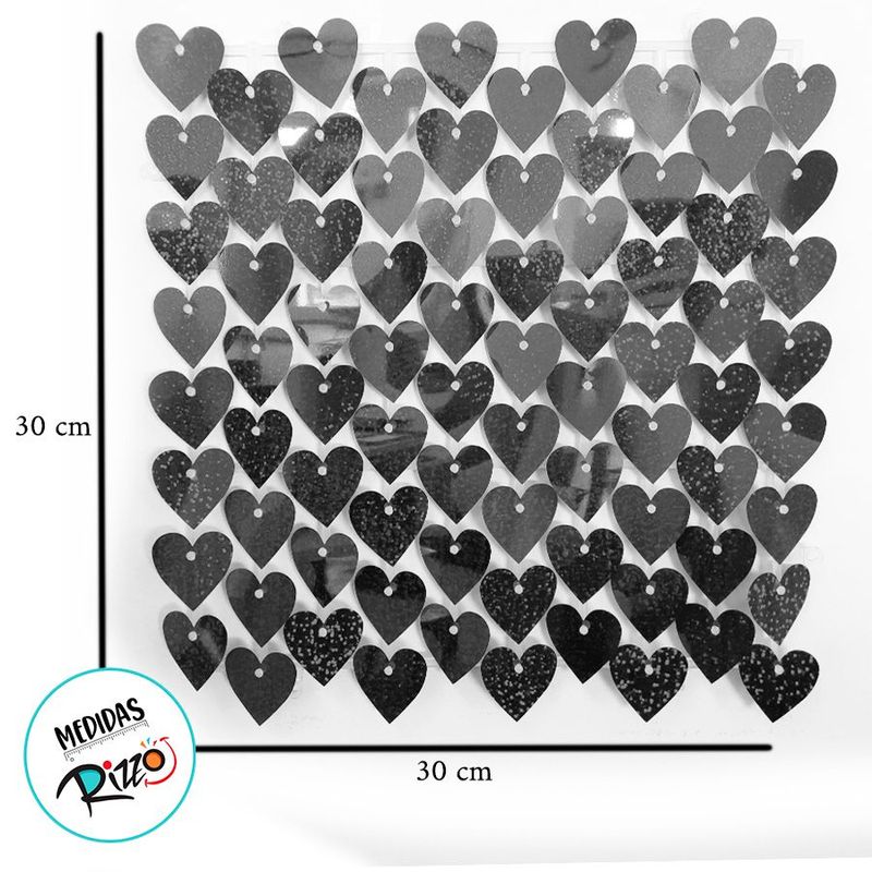 Painel Metalizado Shimmer Wall Coração Vermelho - 30x30cm - 1 unidade - Magazine 25