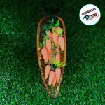 Petisqueira Cenoura de Vidro - Laranja/Verde - 26,5cm - 1 unidade - Cromus - Rizzo