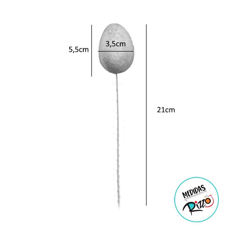 Pick Decorativo Ovos Médio Coloridos Respingos de Páscoa - 21cm - 5 unidades - Magazine 25