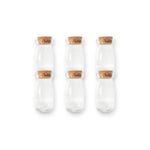 Kit 6 Potinhos de Vidro Sais com Tampa de Rolha - 110ml - Magazine 25