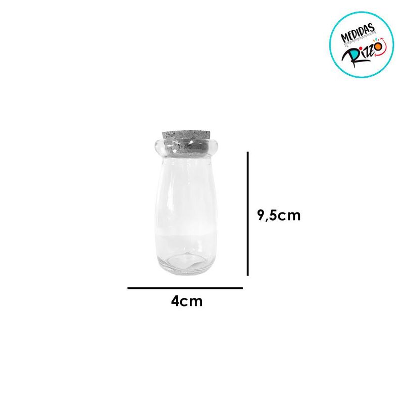 Kit 6 Potinhos de Vidro Sais com Tampa de Rolha - 110ml - Magazine 25