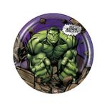 Prato de Papel Redondo - Incrível Hulk - 12 unidades - Regina - Magazine 25