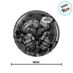 Prato de Papel Redondo - Incrível Hulk - 12 unidades - Regina - Magazine 25