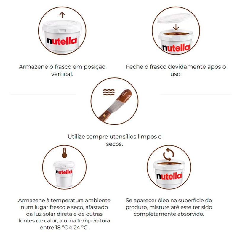 Creme de Avelã Nutella 3kg Ferrero Rizzo Confeitaria