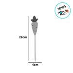 Palito Decorativo - Cenouras - 22cm - 6 unidades - Rizzo