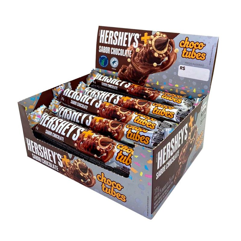 Chocotubes Chocolate Ao Leite 25g c/15 - Hersheys