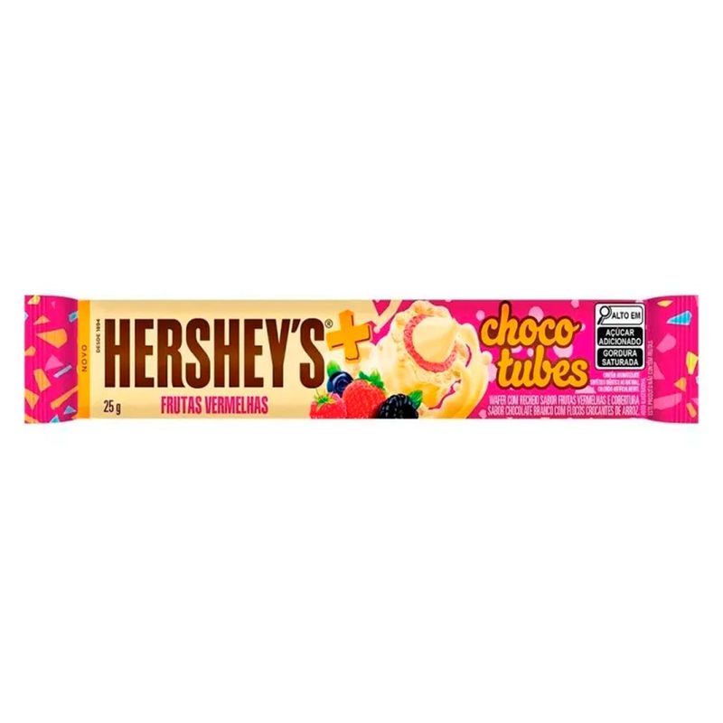 Chocotubes Frutas Vermelhas 25g c/15 - Hersheys