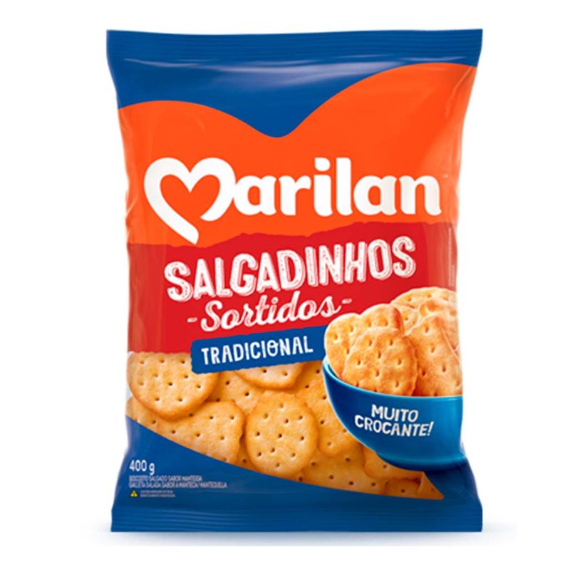 Biscoitos Salgadinhos Sortidos 400g - Marilan