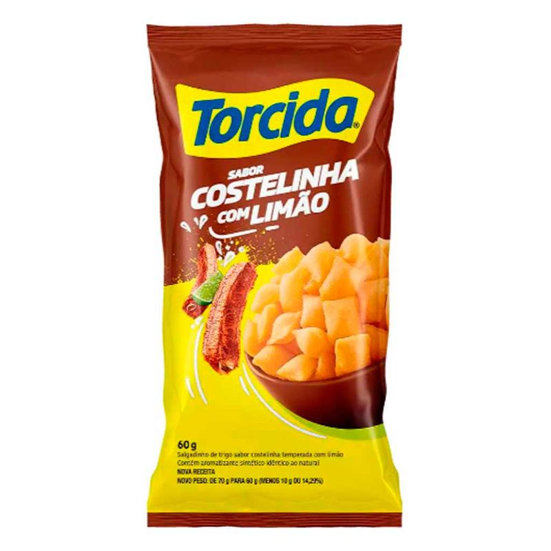 Kit 24 Salgadinhos Torcida Costelinha com Limão 60g - Lucky