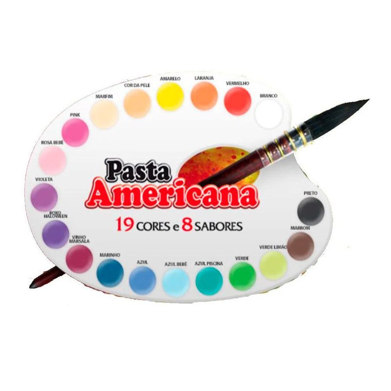Pasta Americana Sabor Tutti Frutti - 800g - 1 unidade - Arcolor - Magazine 25