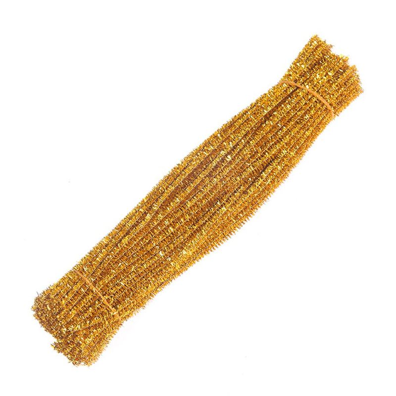 Haste de Chenille Glitter 30cm - Dourado - 100 unidades - Artlille - Magazine 25