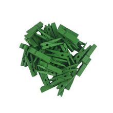 Mini Prendedor de Madeira Verde 3,5cm - 50 unidades - Magazine 25