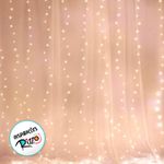 Cortina de Led Luz Branca com Fio Branco - 3x2,8mt - 1 unidade - Magazine 25