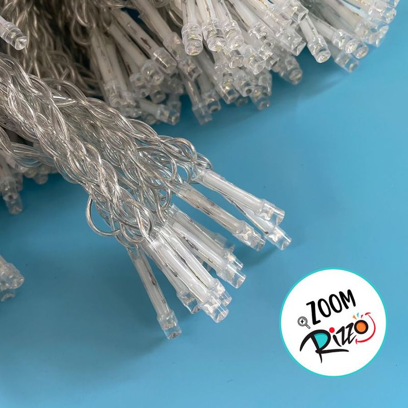 Cortina de Led Luz Branca com Fio Branco - 3x2,8mt - 1 unidade - Magazine 25