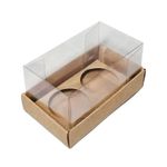 Caixa Base Brigadeiro - Kraft - 2 cavidades (8,5x5x4,5cm) - 10 unidades - Assk - Magazine 25