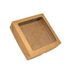 Caixa com Visor S21 (15cm x 15cm x 4cm)  Kraft - 10 unidades - Assk - Magazine 25