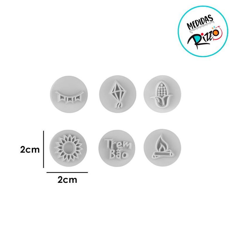 Kit Carimbos - Junino - 2cm - 1 unidade - BlueStar - Magazine 25