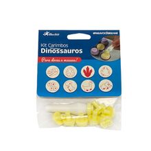 Kit Carimbo - Dinossauro - Amarelo - 8 UN - BlueStar - Magazine 25