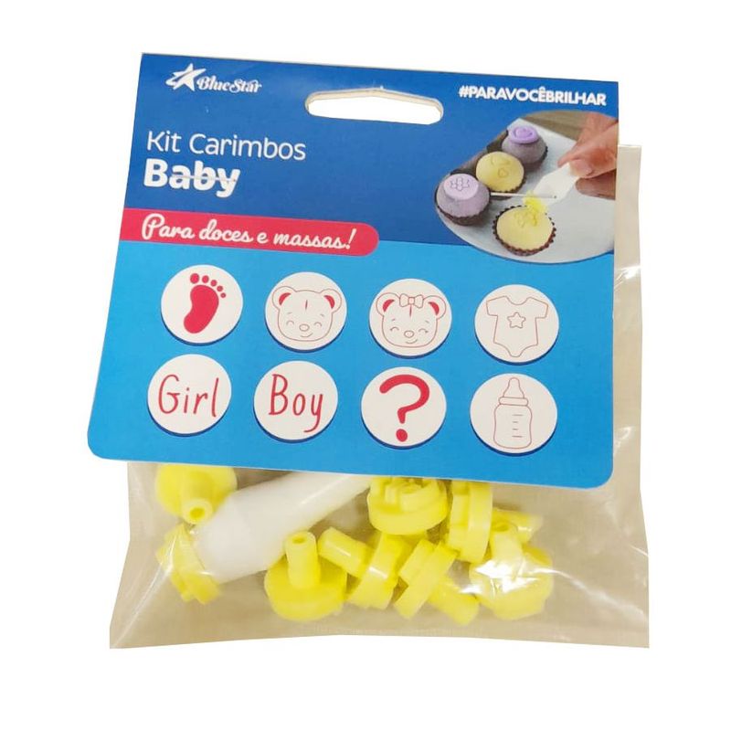 Kit Carimbo - Baby - Amarelo - 8 UN - BlueStar - Magazine 25