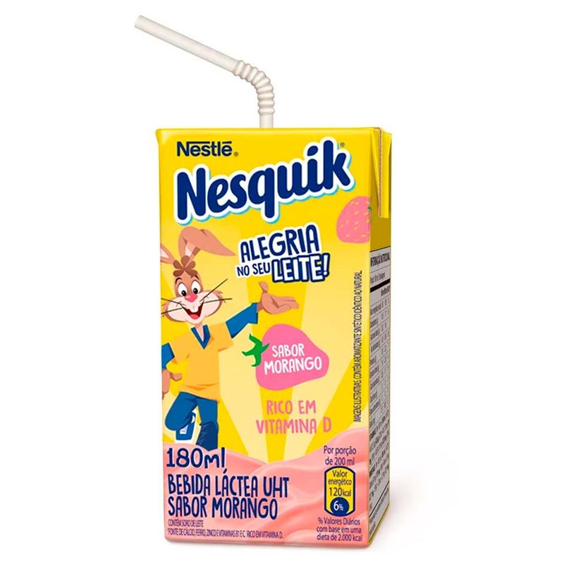 Bebida Láctea Morango Nesquik 180ml - Nestlé