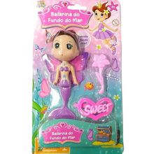 Lembrancinha Infantil - Boneca Sereia Com Acessórios - 1 Un