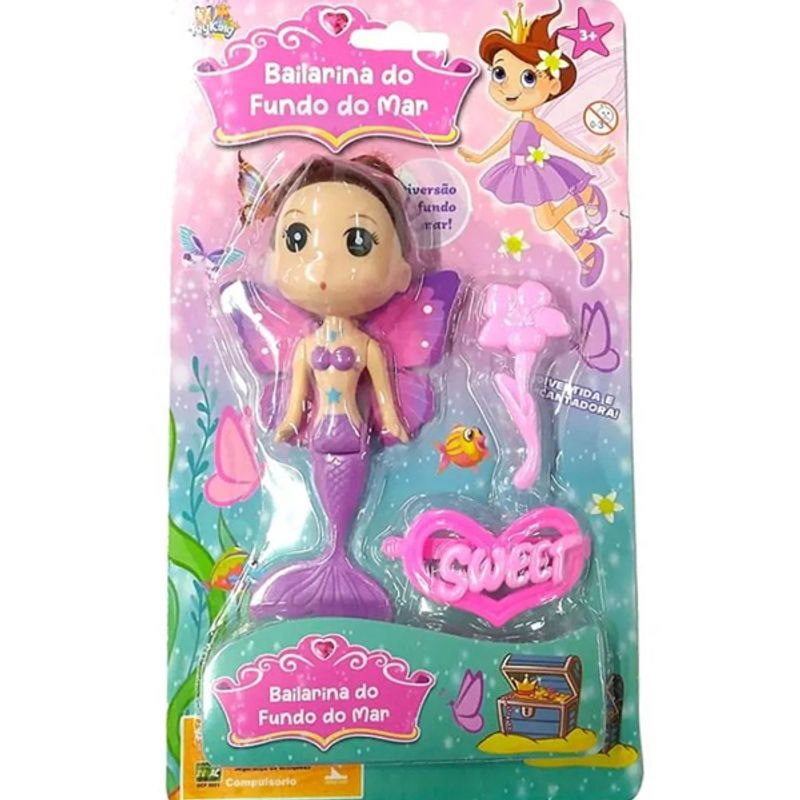 Lembrancinha Infantil - Boneca Sereia Com Acessórios - 1 Un