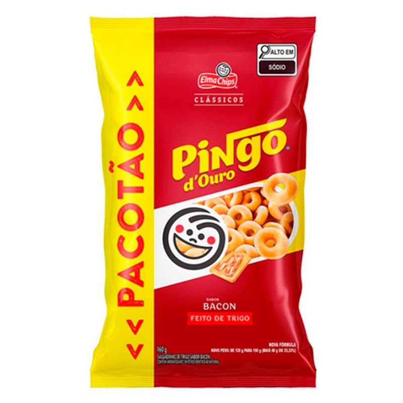 Salgadinho Pingo Douro Bacon 160g - Elma Chips