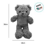 Urso de Pelúcia Bege com Blusa de Lã - Verde - 30cm - 1 unidade - Rizzo