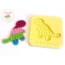 Molde de Silicone 2338 Festa Pop It Fidget Toy Dino - 01 Unidade - Mazulli - Magazine 25