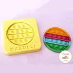 Molde de Silicone 2313 Festa Pop It Fidget Toy Redondo - 01 Unidade - Mazulli - Magazine 25