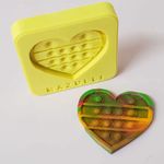 Molde de Silicone 2315 Festa Pop It Fidget Toy Coração - 01 Unidade - Mazulli - Magazine 25