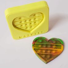 Molde de Silicone 2315 Festa Pop It Fidget Toy Coração - 01 Unidade - Mazulli - Magazine 25