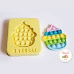 Molde de Silicone 2341 Festa Pop It Fidget Toy Cupcake - 01 Unidade - Mazulli - Magazine 25