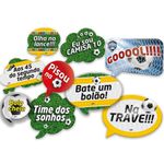 Kit Placas Sortidas - Festa Futebol - 9 unidades - Festcolor - Magazine 25