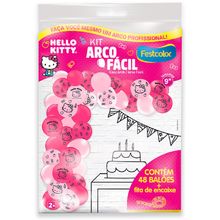 Kit Arco Fácil - Hello Kitty Rosa - 1 unidade - Festcolor - Magazine 25