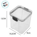 Pote de Plástico Hermetico - Trava Fácil - 600ml - 10,2x9,4 cm  - 1 unidade - Clink - Magazine 25