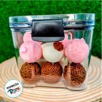 Pote de Plástico Hermetico - Trava Fácil - 600ml - 10,2x9,4 cm  - 1 unidade - Clink - Magazine 25