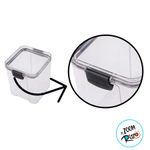 Pote de Plástico Hermetico - Trava Fácil - 600ml - 10,2x9,4 cm  - 1 unidade - Clink - Magazine 25