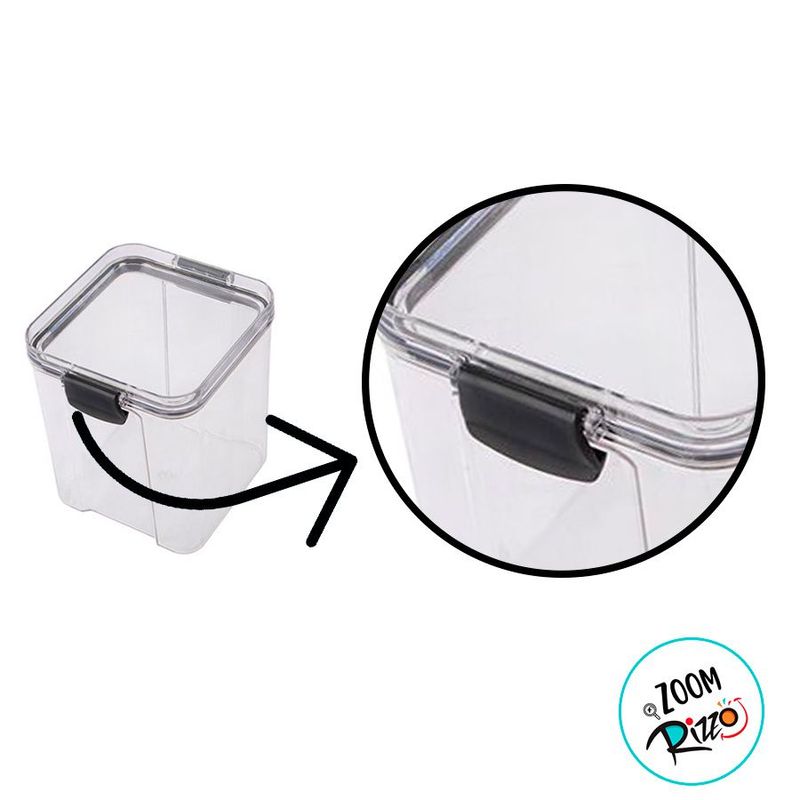 Pote de Plástico Hermetico - Trava Fácil - 600ml - 10,2x9,4 cm  - 1 unidade - Clink - Magazine 25