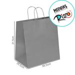 Sacola de Papel com Fundo Largo ExG 38,5x35,5x21,5cm - Kraft - 10 unidades - Cromus - Rizzo