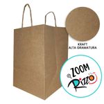 Sacola de Papel com Fundo Largo ExG 38,5x35,5x21,5cm - Kraft - 10 unidades - Cromus - Rizzo