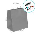 Sacola de Papel com Fundo Largo G 31,5x29,5x20cm - Kraft - 10 unidades - Cromus - Rizzo