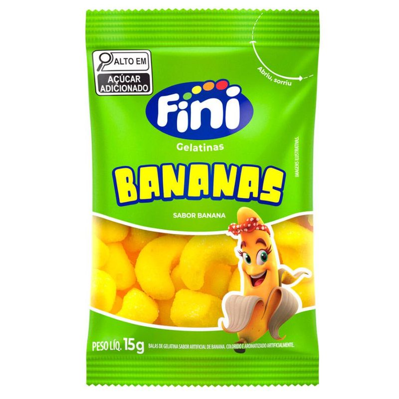 Bananas de Gelatina - 180g - 12 unidades - Fini - Magazine 25