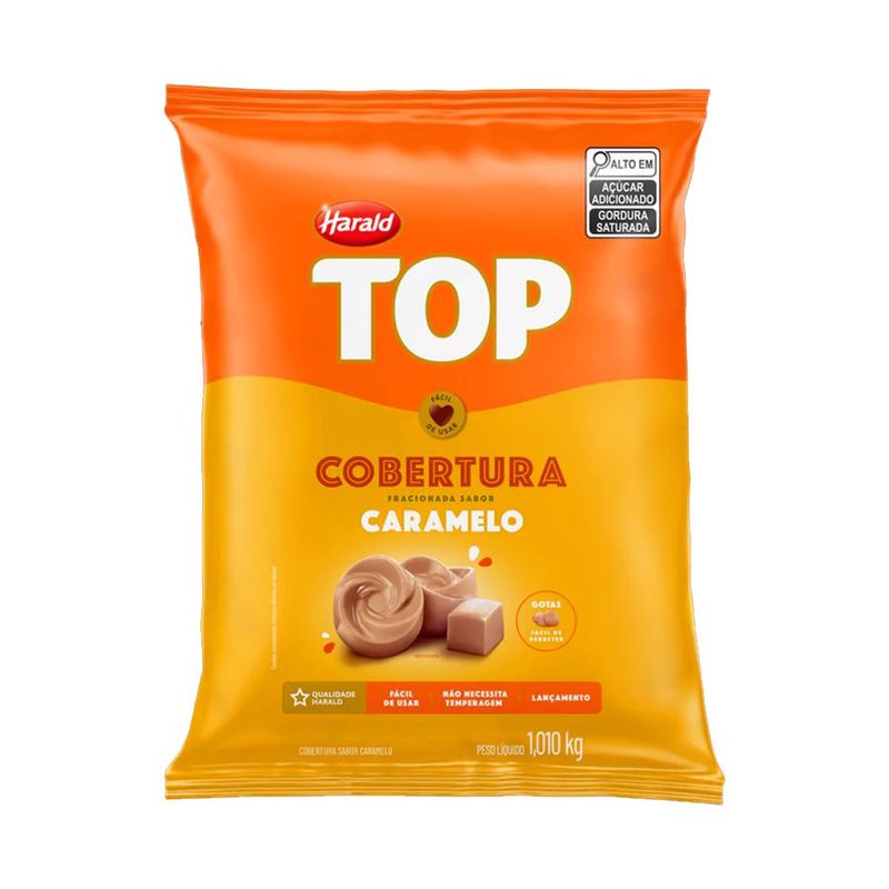 Cobertura em Gotas - TOP - Sabor Caramelo - 1,01kg - 1 unidade - Harald - Magazine 25