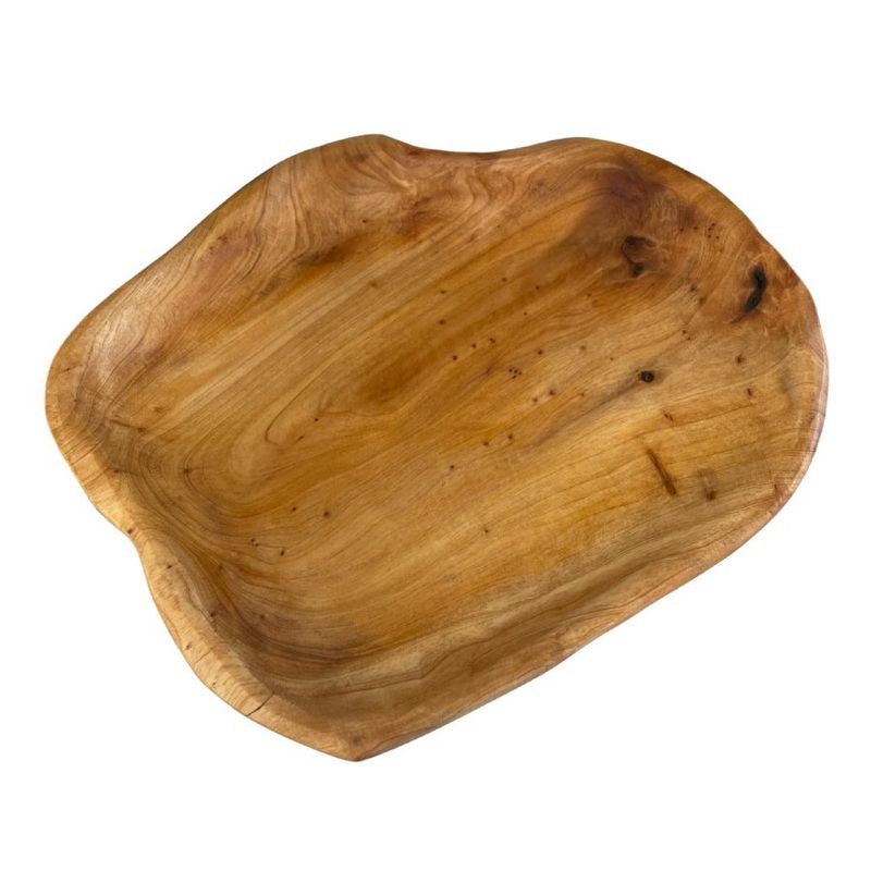 Mini Mesa de Madeira Rústica Orgânica - 30x24x14cm - 1 unidade - Magazine 25