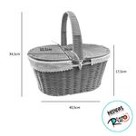 Cesta de Pic Nic 2 aberturas - 17,5x40,5x26cm - 1 unidade - Magazine 25