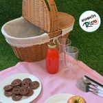 Cesta de Pic Nic 2 aberturas - 17,5x40,5x26cm - 1 unidade - Magazine 25